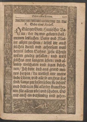 X. Gebet eines Kindes.