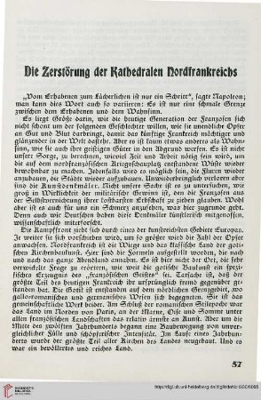 Die Zerstörung der Kathedralen Nordfrankreichs