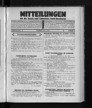 Jahrgang 1929, Hamburg, den 2. Juni, Nummer 22
