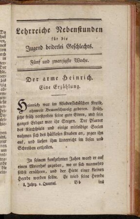 Fünf und zwanzigste Woche.