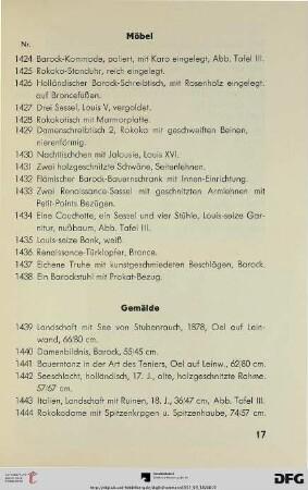 Gemälde (Nr. 1439-1451)