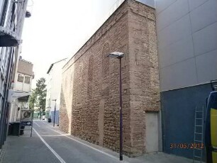 Sachteil Fassadenrest der alten Synagoge; Offenbach, Hintergasse