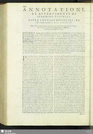 Annotationi, Et Avvertimenti