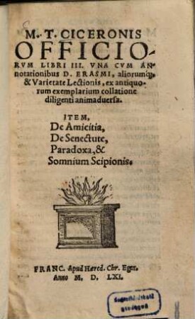 M. T. Ciceronis Officiorum libri III