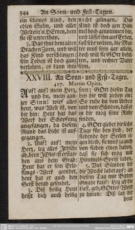 XXVIII. An Sonn- und Fest-Tagen