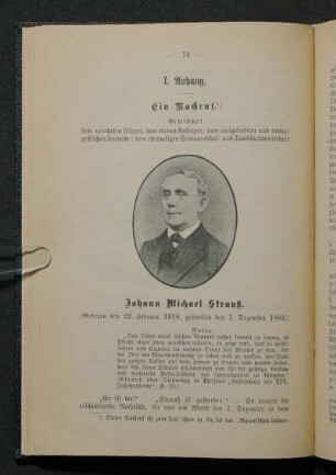 Johann Michael Strauß. [Porträt]