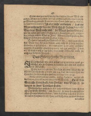 Das Sibenzehende Argument.