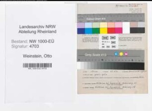 Entnazifizierung Otto Weinstein, geb. 19.03.1908 (Baecker)