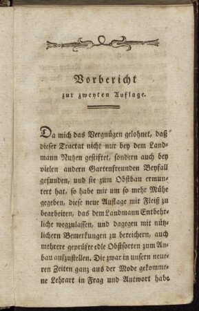 Vorbericht zur zweyten Auflage.