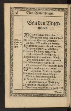 Von den Unterthanen.