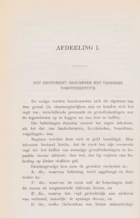 Afdeeling I. Het grondbezit gedurende het vroegere vorstenbestuur