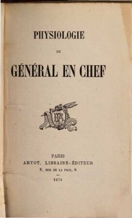 Physiologie du général en chef