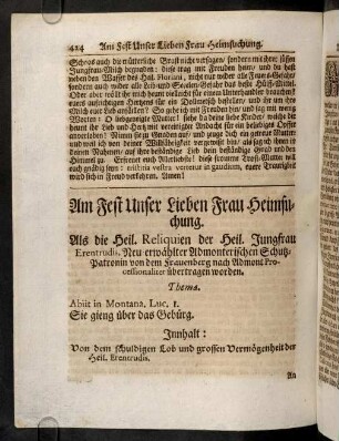 424-434, Am Fest Unser Lieben Frau Heimsuchung