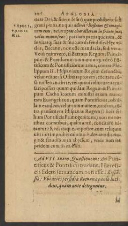 Ad VII. tuam Quaestionem: