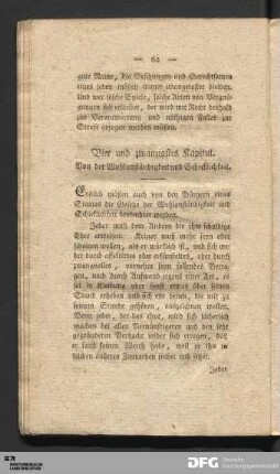Vier und zwanzigstes Kapitul. Von der Wohlanständigkeit und Schicklichkeit.