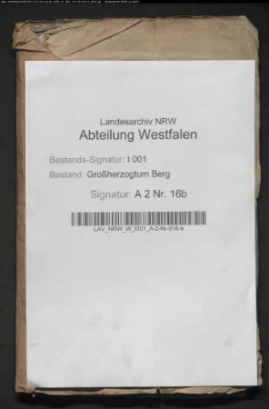 Belege zu dem Budget der Mairie Clarholz. (Nachakten der Landesdirektion)