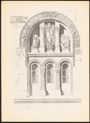 Romanischer Arkatur: Ansicht (aus: Drucke von Seminararbeiten der Königlich Technischen Hochschule Berlin, Bd. II)