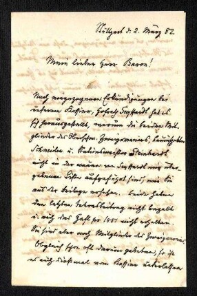 Brief von Ferdinand Krauss an R.v. Koenig