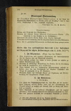 Provinzial-Versammlung : des Deutschen Evangelischen Schulvereins
