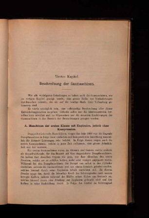 Viertes Kapitel. Beschreibung der Gasmaschinen.