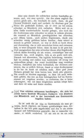 Von etlichen seltzamen handlungen, die sich bei zeiten herrn Gotfridt Wernhers freiherrn von Zimbern zue Mösskirch ... begeben haben.