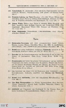 Varia (Nr. 208-219)