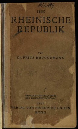 Die rheinische Republik
