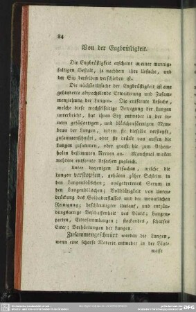 Von der Engbrüstigkeit