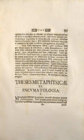 Theses metaphysicæ ex pnevmatologia.