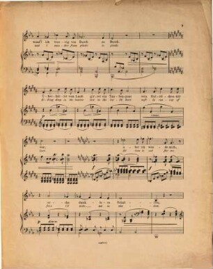 Vier Gesänge : für 1 Singstimme mit Begl. d. Pianoforte ; op. 43, 2. Die Mainacht. - Pl.Nr. 599b. - 5 S.