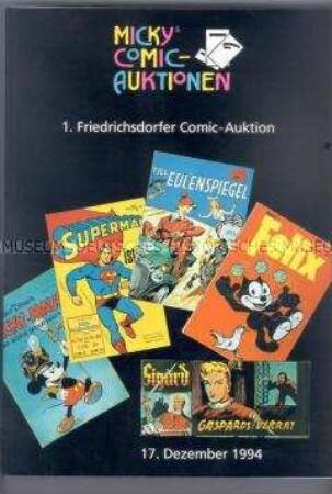 Auktionskatalog einer Comic-Auktion