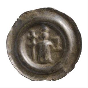 Münze, Brakteat, 14. Jh.