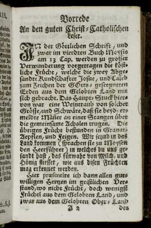Vorrede An den guten Christ-Catholischen Leser.