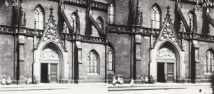 Dresden-Altstadt. Sophienkirche (1351 erweitert, Weihe 1602). Südseite mit Portal