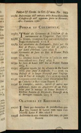 769, Pompae et ceremoniae