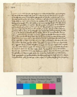 Testament des Lüneburger Bürgers Hermen van Rethem, beglaubigt durch die Ratsmannen Hartwich Beve und Ludeke van Winsen.