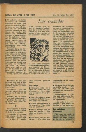 Las ruzadas : Cosas de ayer y de hoy