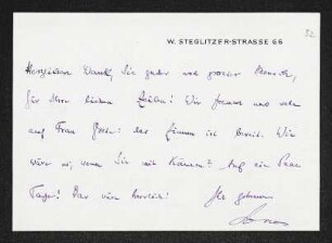 Brief von Paul Jonas an Gerhart Hauptmann