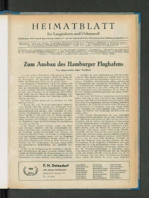 Zum Ausbau des Hamburger Flughafens