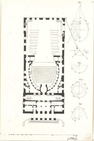 Gärtner, Andreas; München; Theater- und Konzertsaal-Projekt - Grundriss, Details