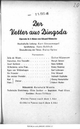 Der Vetter aus Dingsda