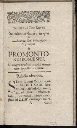 Relatio adventus.