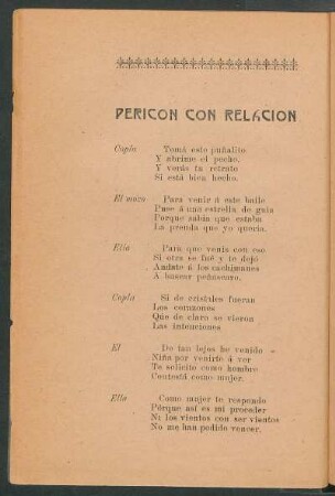 Pericón con relación