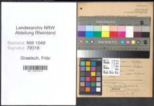 Entnazifizierung Fritz Graetsch , geb. 02.02.1913 (Inspektor)