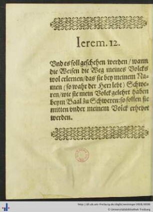 Einleitendes Bibelzitat