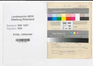 Entnazifizierung Johannes Eicke , geb. 24.08.1901 (Ingenieur)