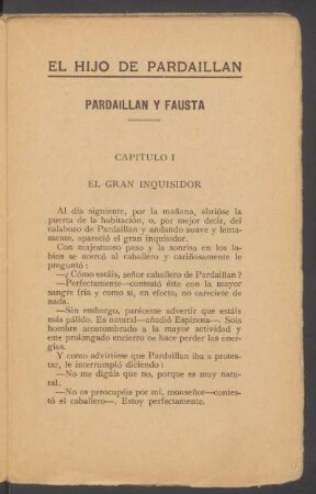 Capítulo I - El gran inquisidor
