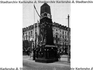 Beichel, Friedrich. Trauerdekoration zur Beisetzung von Großherzog Friedrich I.