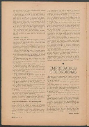 Empresarios Golondrinas