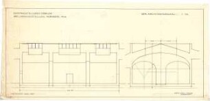 Pfann, Paul; Nürnberg; Landesausstellung 1906, Kunstausstellungsgebäude - Architektursaal (Schnitt)